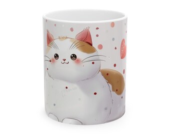 Cuddly Whiskers: Taza de cerámica felina sincera, (11 oz)
