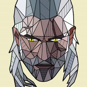 Geralt of Rivia - Geometrical Digital Art