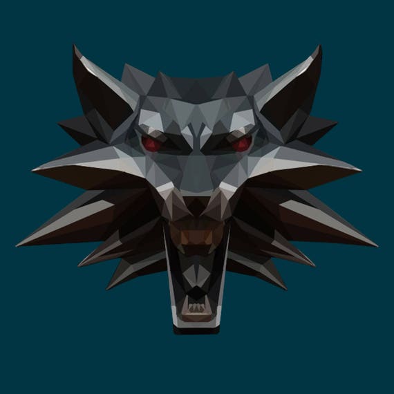 The Witcher Wolf Medallion Digital Art UK