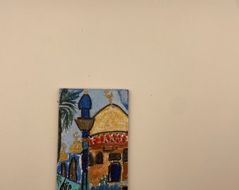 Mini magnetic canvas-handmade painting-original