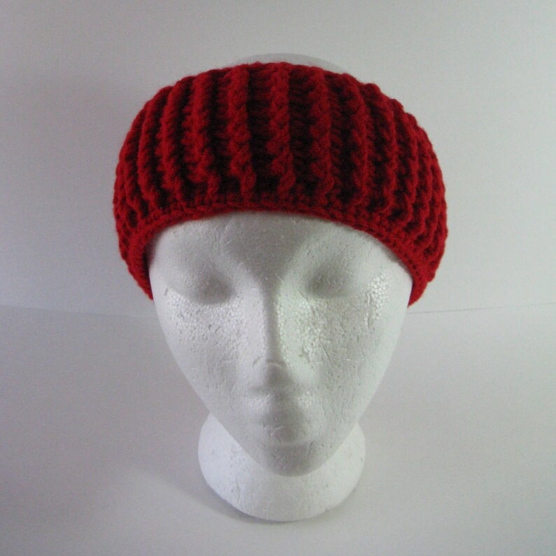 Womens Crochet Headband Crochet Head Wrap Red Head Wrap Red Headband Red Ear Warmer Womens Crochet Head Wrap Crochet Ear Warmer