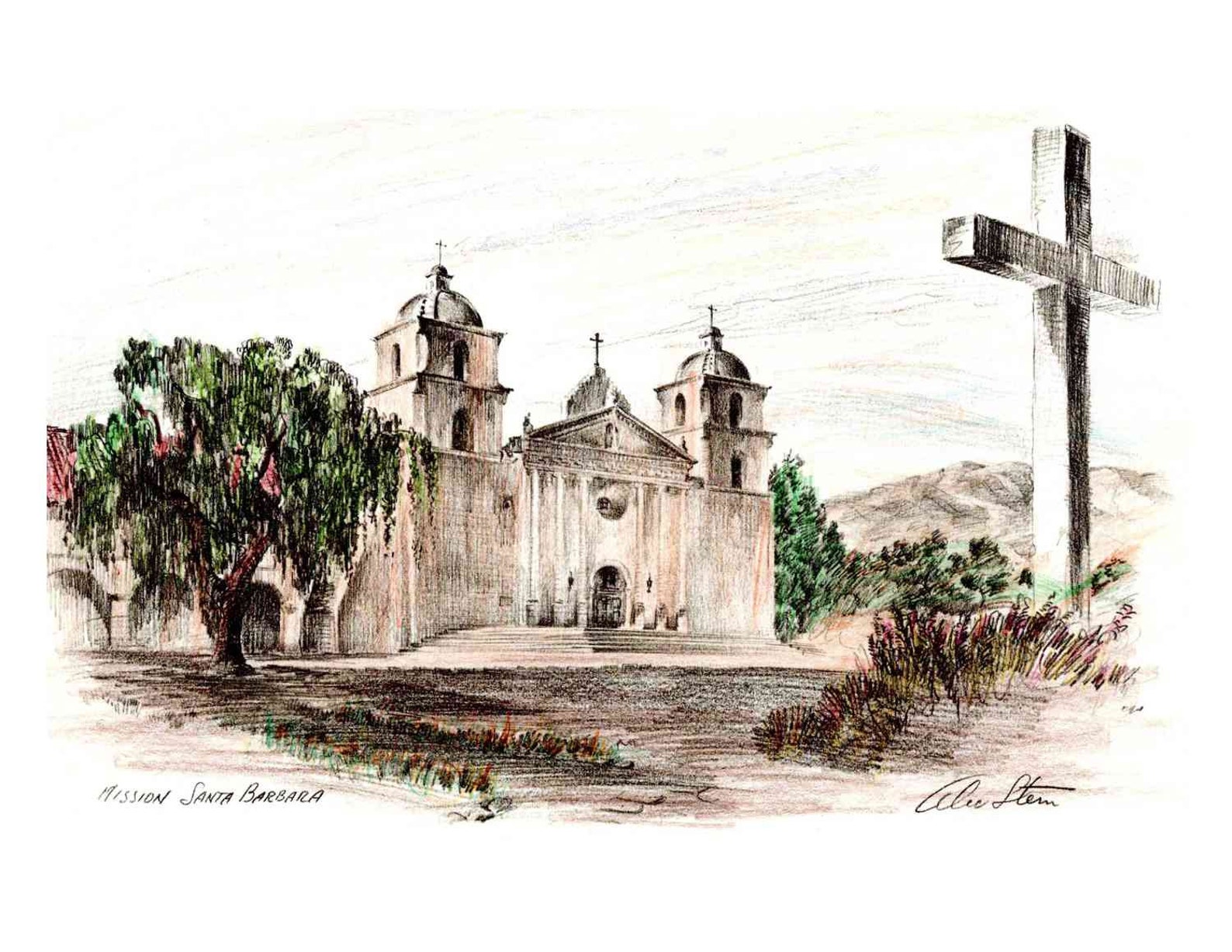 Mission Santa Barbara Digital Image Download Printable | Etsy