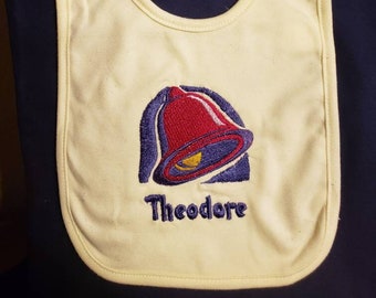 Baby Bib - Taco Bell - Made to order with whatever logo you want!
