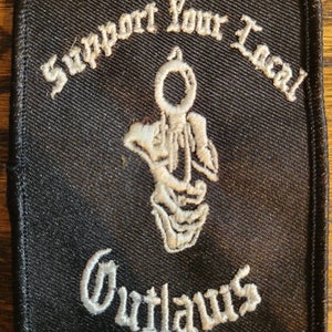 SYLO Support Your Local Outlaws Patch / 3&quot; x 4&quot; / 3x4 / 3 x 4 / Sew-On / 3 inch by 4 inch