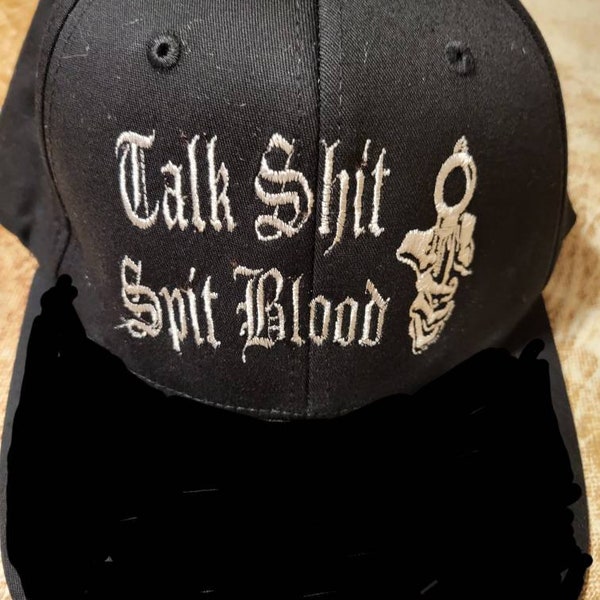 SYLO Support Your Local Outlaws Baseball cap - Talk Shit Eat Flex Fit cap s/m or l/xl