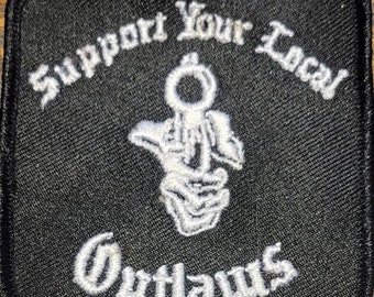 SYLO Support Your Local Outlaws Patch / 4&quot; x 4&quot; / Sew-On / 4 inch by 4 inch