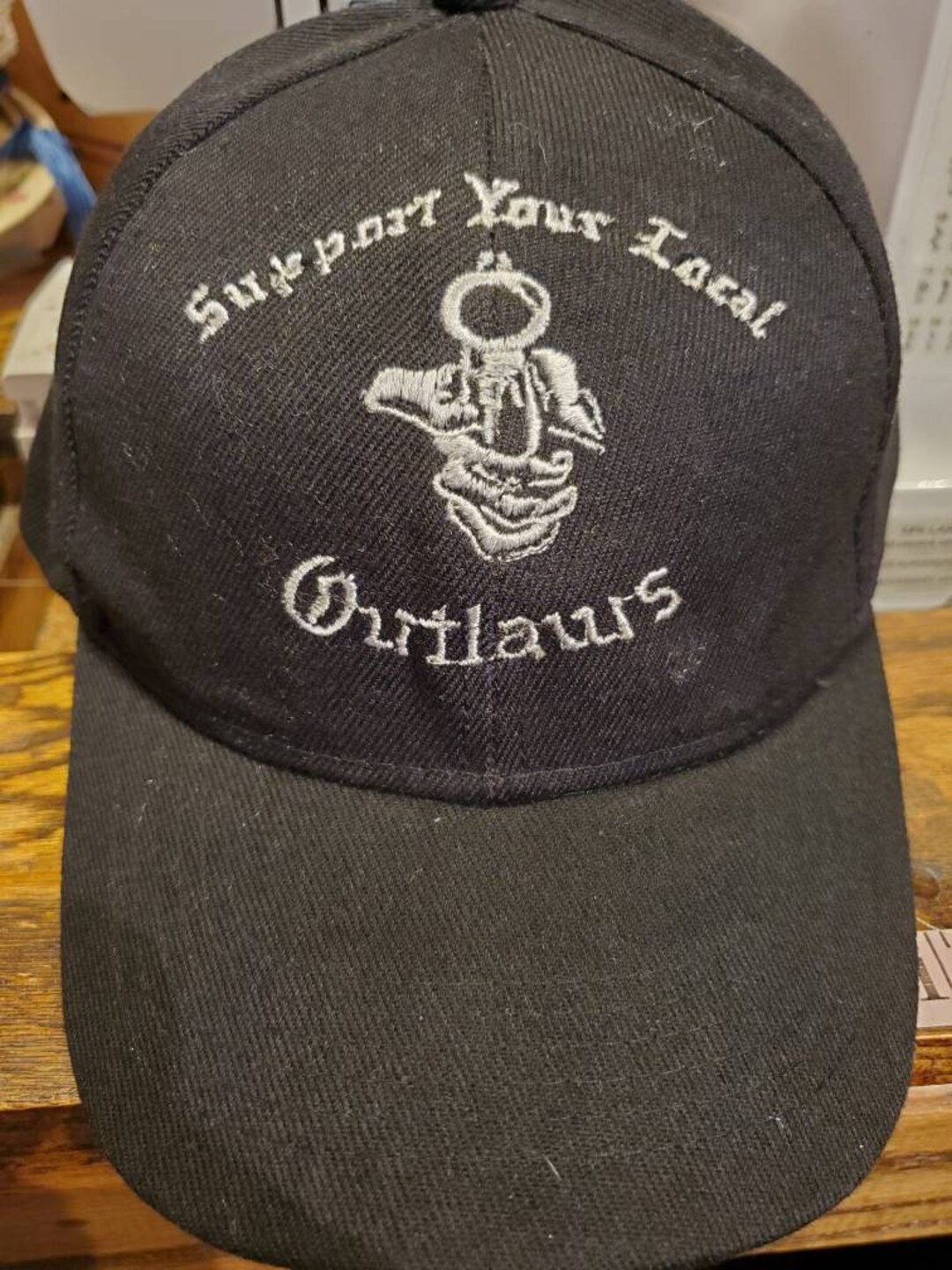 Support Your Local Outlaws Baseball Cap Velcro Enclosure Adjustable - Etsy