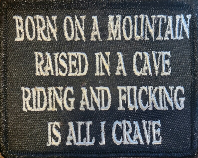 Born on a Mountain Raised in a Cave Patch 3x4 - Etsy