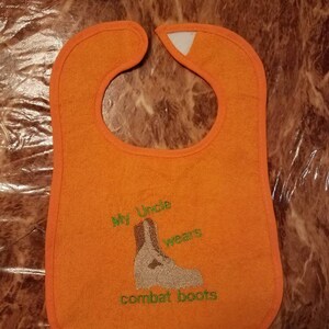 Future Ferret Lover Embroidered baby bib image 3