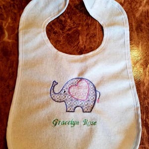 Future Ferret Lover Embroidered baby bib image 2