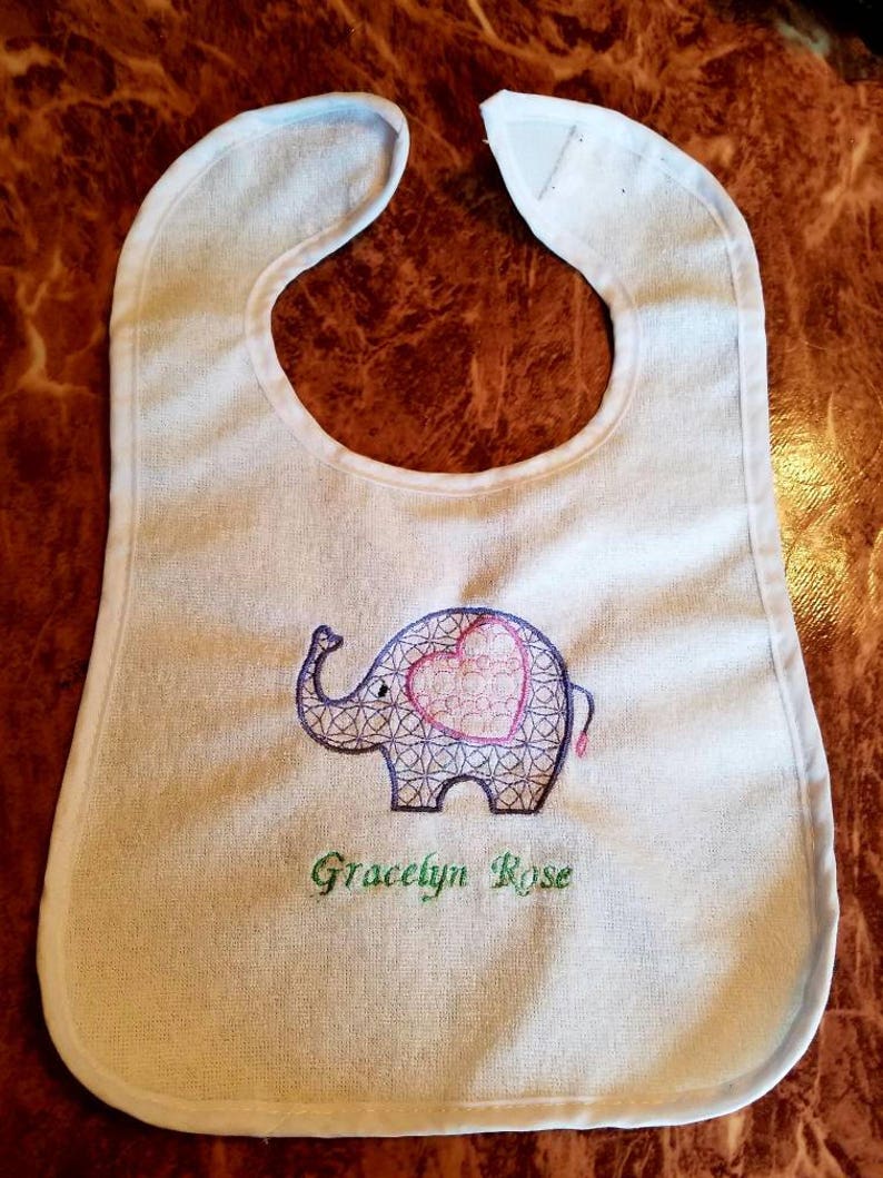 Future Ferret Lover Embroidered baby bib image 2