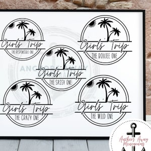 Beach Girls Trip SVG Bundle l Sassy Girls Trip Sayings l Beach Booze & Besties I Miami girls trip l Mexico Girls Trip l Florida GT