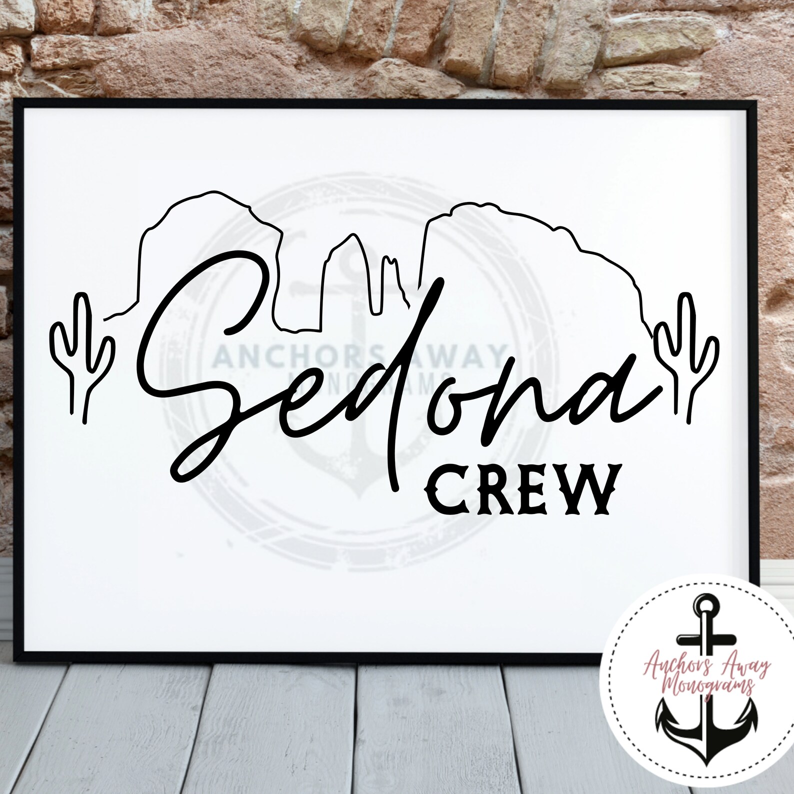 Crushed 3/4 Sleeve Sedona Crew Neck