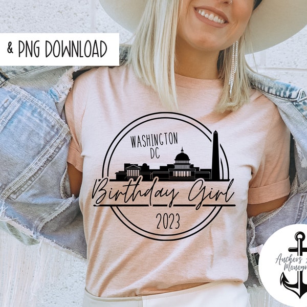 2023 Washington DC Birthday Girl l Washington DC Besties Trip l Birthday Trip SVG & png  Files