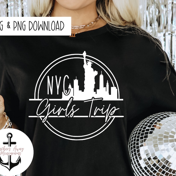 New York City Girls Trip l NYC Besties Trip l Cheaper than therapy SVG & PNG  Files