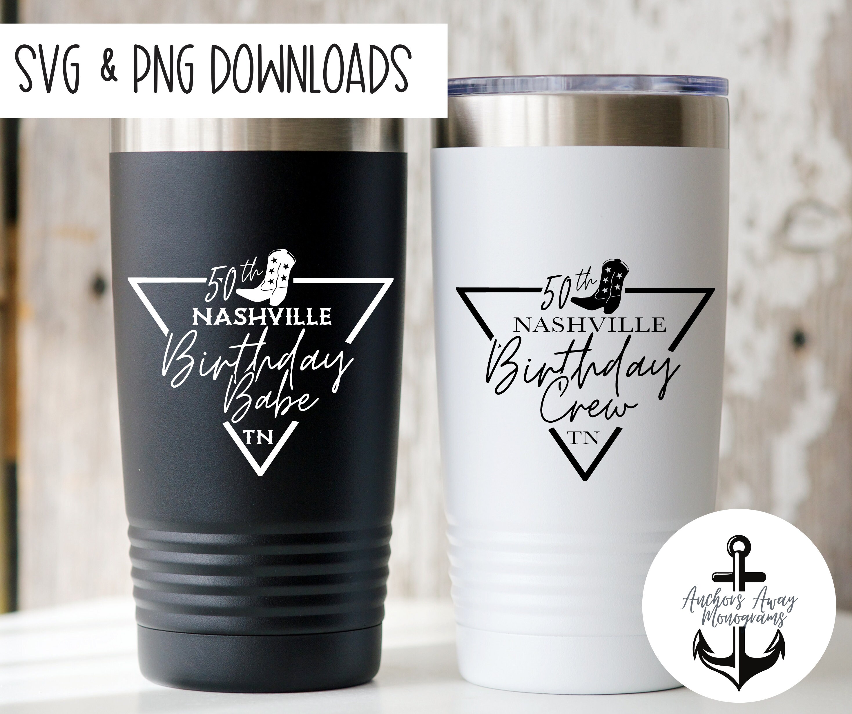 50th Nashville Birthday Babe & Birthday Crew SVG AND PNG Files L Birthday  Destination L Birthday Designs L Birthday Shirt - Etsy