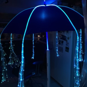 Light Up Umbrella Shaft with Fiber Optic Light Strands!