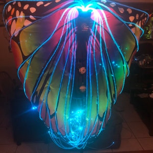 Child's Rainbow~Fiber Optic Butterfly Wings Cape