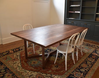 Custom Walnut Dining Table: Handcrafted Oregon Wood