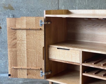 Quarter Sawn White Oak - Shenandoah Liquor Cabinet