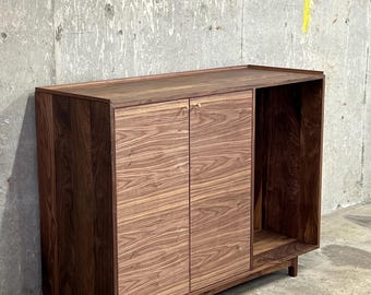 Lombard Wine Cabinet Wooden Wine Cabinet With Drawers and Doors Wine Liquor Cabinet With Lock Bar Cabinet Storage with Fridge Space