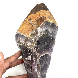 Auralite-23 Quartz var Amethyst with Hematite, Thunderbay Chevron Crystal - 9 inch