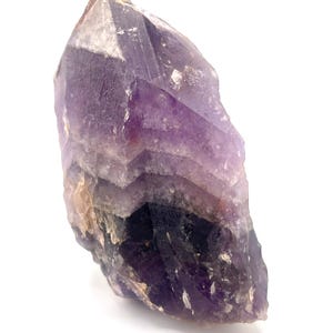 Auralite23 Canadian Chevron Amethyst Crystal with a Multi-colored Hematite cap