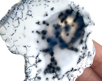155 carat Dendritic Opal Agate, Polished Crystal Slice
