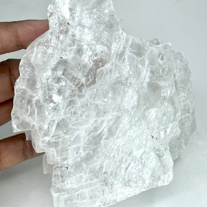 Selenite, cristallo grezzo, guarigione, energie purificanti, naturale dal New Mexico - 425 g