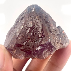 Auralite23 Canadian Chevron Capstone with Dark Red Hematite and Elestial Record Keepers!