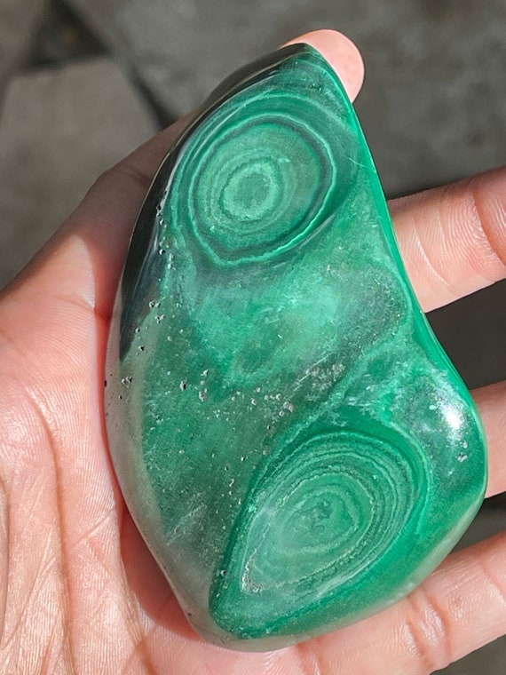 Bullseye Malachite – Freeform Polished Malachite Crystal From The Congo – Stone of Transformation – Collector Specimen, Reiki Healing