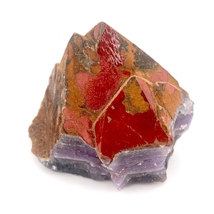 Auralite 23 Candian Chevron Amethyst, Self-Healed Multi-point Red/Brown Capstone!