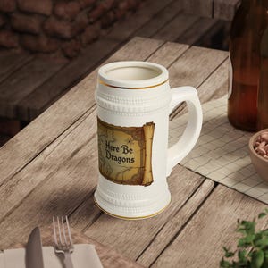 Chope de bière Fantasy, cadeau unique pour les fans de donjons et de dragons, carte au trésor, parfaite pour les fêtes, les vacances, les objets de collection