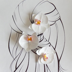 Tropische Blume Haarspange Hochzeit Haarteil Orchidee Haarkamm Braut Haarnadel Hawaiianische Haar Blume Strand Hochzeit Hawaii Kopfschmuck