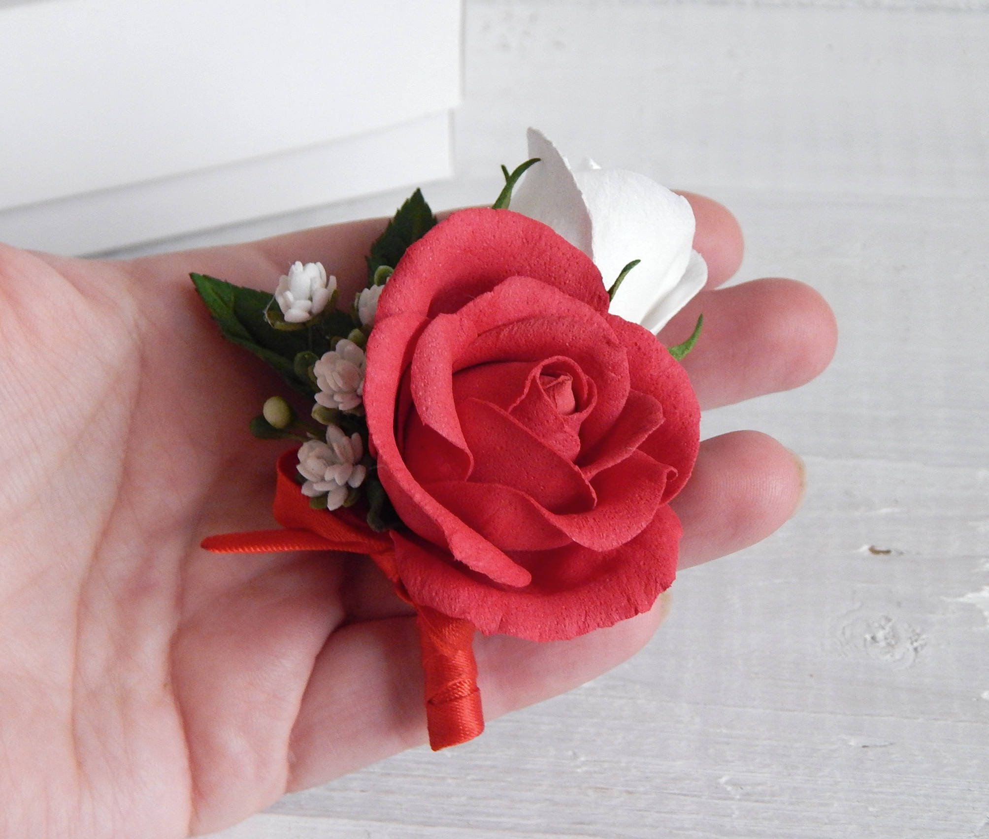 Campsis Wedding Corsage Boutonniere Set Pink Rose Flower Wrist Bride Buttonholes Decor Girls Lady Accessories Prom Dinner Party 2pcs