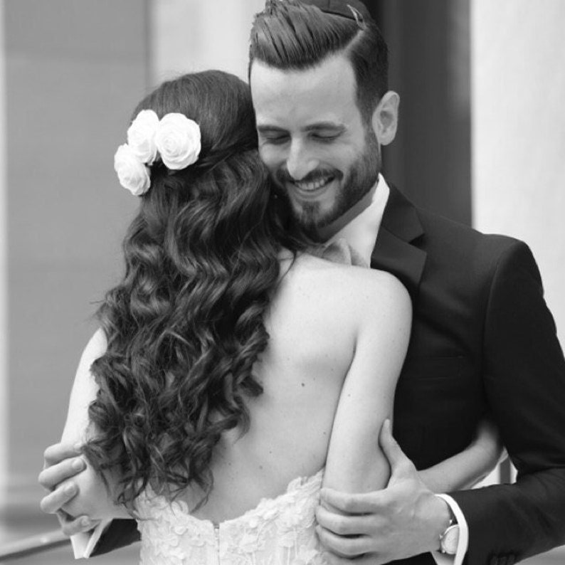 Ivory Flower Hair Clip Wedding Rose Hair Pin Floral Hair Piece Etsy