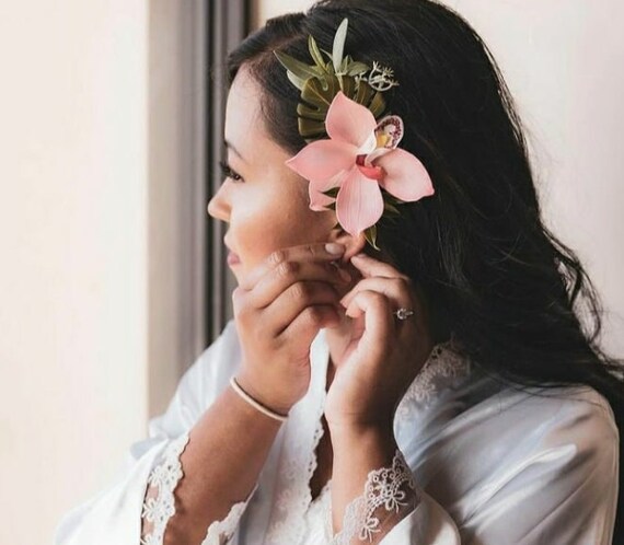 Hawaii Flower Hair Clip Blush Pink Orchid Hair Comb Tropical - Etsy Hawaii Flower Hair Clip Blush Pink Orchid Hair Comb Tropical - Etsy