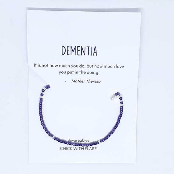 Dementia Awareness Bracelet dainty seed bead bracelets Etsy
