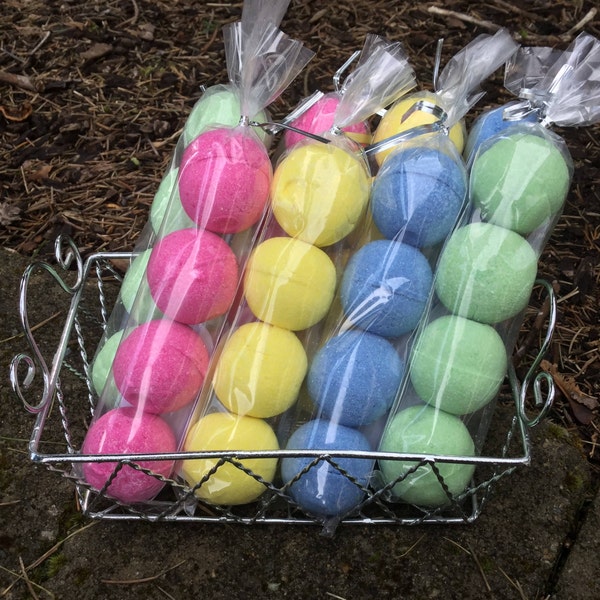 8 mini (2-packages of four) Bath bombs fizzies with Shea--you choose fragrance, Christmas gift, stocking stuffer, kid friendly