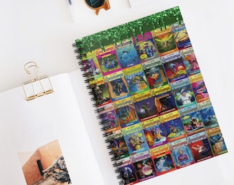 Goosebumps Cover Spiral Notebook, Ruled Line, RL Stine, Horror, Suspense, Books - Design 1