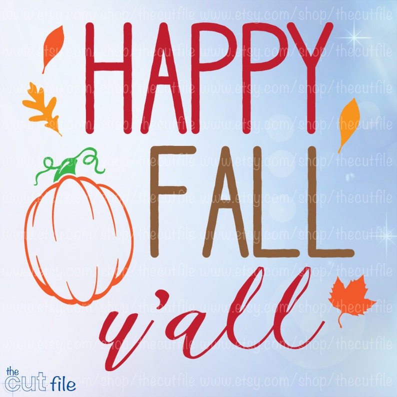 Download Happy Fall Yall svg cutting file for silhouette/cricut | Etsy
