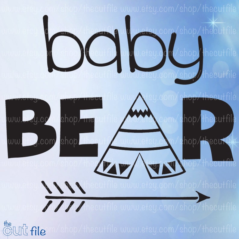 Baby Bear htv design svg dxf jpeg eps instant download for ...