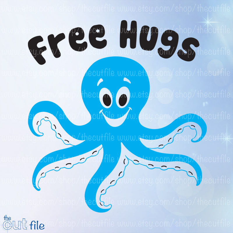 Ocean Svg Octopus SVG Vector Huge Hugs SVG