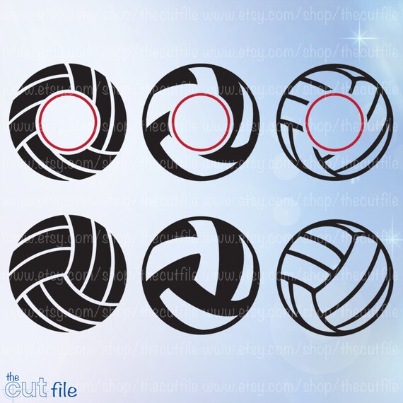 Download Volleyball Svg Volleyball Monogram Frames Cutting Files For Etsy