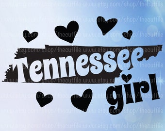 Tennessee Girl svg, Tennessee state svg. Cut file for silhouette/cricut. Printable, htv, or iron on transfer. Instant download.