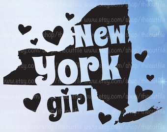 New York state svg, New York girl, heat transfer vinyl design, cutting file, home state, digital download