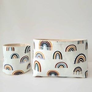 Fabric Storage bin Rainbow storage bin Duck Canvas Storage bins Home and Living Montessori decor Plant basket