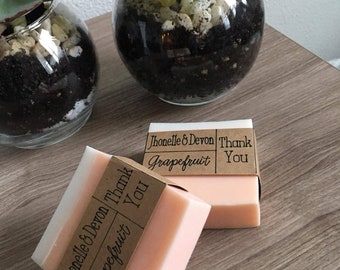 Bridal shower favors Wedding favors Goat milk soap Grapefruit scented