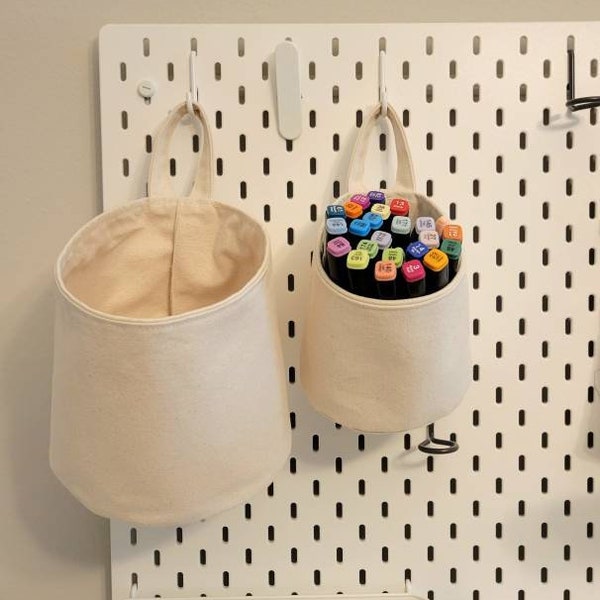 Duck canvas hanging storage pod fabric storage pod Home and Living organization small storage