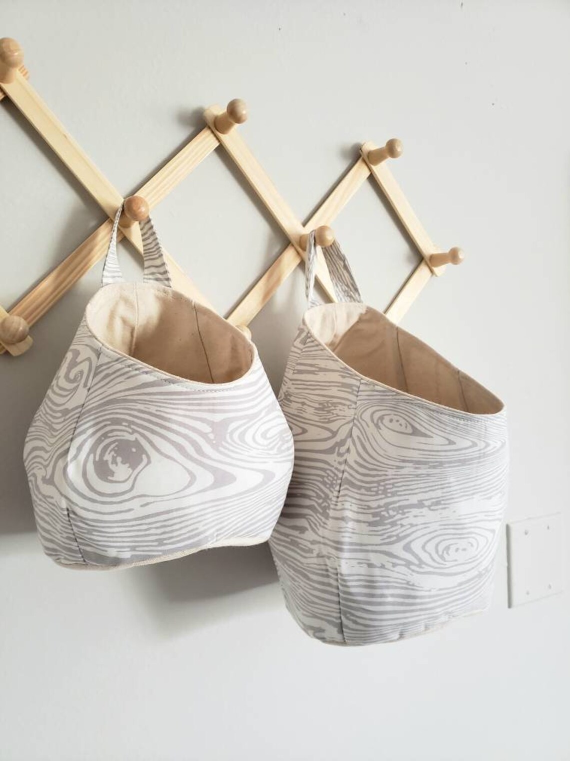 Hanging Storage Pod Woodgrain Storage Pod Woodland Nursey Home Etsy